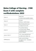 Galen College of Nursing - 3100 Exam 4 with complete verifiedsolutions 2025&period;