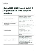 Galen NSG 3130 Exam 4 Unit 9 & 10 &lpar;unfinished&rpar; with complete solutions