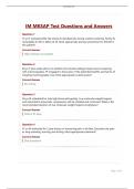 IM MKSAP Test Questions and Answers