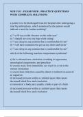 NUR 3112 - EXAM FOUR - PRACTICE QUESTIONS WITH COMPLETE SOLUTIONS
