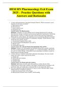 HESI RN Pharmacology Exit Exam 2025 &ndash; Practice Questions with Answers and Rationales