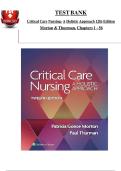 Test Bank for Critical Care Nursing A Holistic Approach 12th Edition by Patricia Gonce Morton and Dorrie K&period; Fontaine Chapters 1&ndash;56 Latest 2025&sol;2026 Comprehensive Review Questions and Answers for Nursing and Critical Care Students