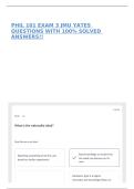 PHIL 101 EXAM 3 JMU YATES QUESTIONS WITH 100&percnt; SOLVED ANSWERS&excl;&excl;