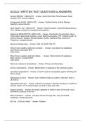 ACOLS- WRITTEN TEST QUESTIONS & ANSWERS