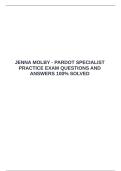   JENNA MOLBY - PARDOT SPECIALIST PRACTICE EXAM QUESTIONS AND ANSWERS 100&percnt; SOLVED &emsp;