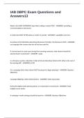 IAB DBPC Exam Questions and Answers