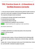 TMC Practice Exam A &plus; B Latest 2025 Actual Questions and Verified Answers &lpar;2025 &sol; 2026&rpar; A&plus; Grade 100&percnt; Guarantee Verified by Experts