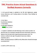 TMC Practice Exam Latest 2025 Actual Questions and Verified Answers &lpar;2025 &sol; 2026&rpar; A&plus; Grade 100&percnt; Guarantee Verified by Experts