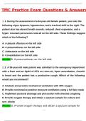 TMC Practice Exam Latest 2025 Actual Questions and Verified Answers &lpar;2025 &sol; 2026&rpar; A&plus; Grade 100&percnt; Guarantee Verified by Experts&period;