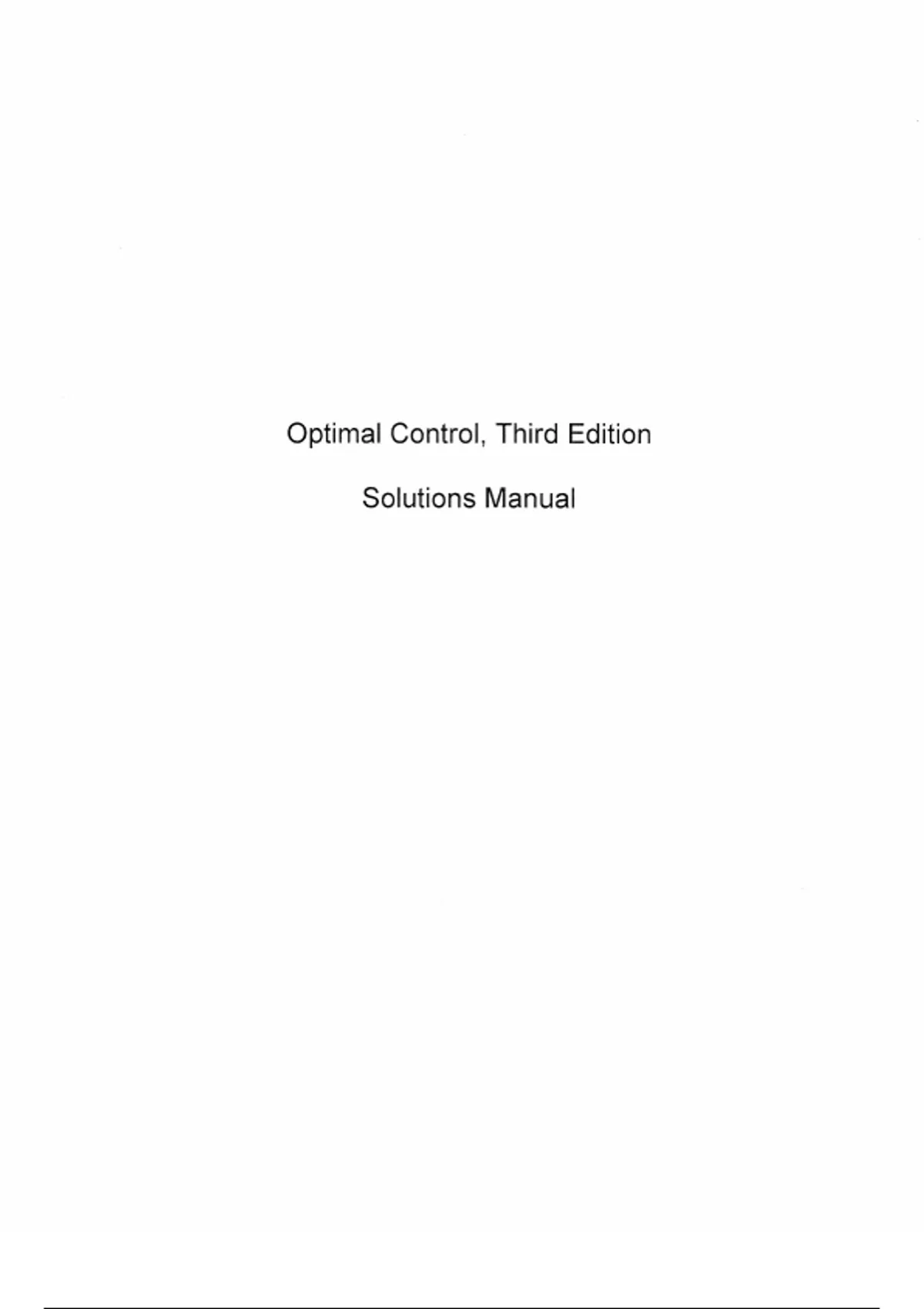 Optimal Control, 3rd Edition – Solutions Manual (Frank L. Lewis, Draguna Vrabie, Vassilis L ...