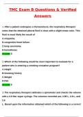 TMC EXAM B Latest 2025 Actual Questions and Verified Answers &lpar;Latest 2025 &sol; 2026 Update&rpar; A&plus; Grade 100&percnt; Guarantee Verified by Experts