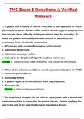 TMC EXAM E Latest 2025 Actual Questions and Verified Answers &lpar;Latest 2025 &sol; 2026 Update&rpar; A&plus; Grade 100&percnt; Guarantee Verified by Experts