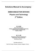 Semiconductor Devices &ndash; Solutions Manual &lpar;Physics and Technology&comma; 3rd Ed&period;&rpar; &vert; Complete Worked Solutions