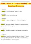 TExES Science of Teaching Reading &lpar;STR&rpar; &lpar;293&rpar; Exam Latest 2025 Actual Questions and Verified Answers &lpar;Latest 2025 &sol; 2026 Update&rpar; A&plus; Grade 100&percnt; Guarantee Verified by Experts