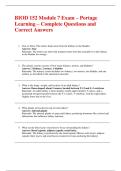 BIOD 152 Module 7 Exam &ndash; Portage Learning &ndash; Complete Questions and Correct Answers
