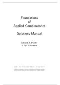Foundations of Applied Combinatorics &ndash; Solutions Manual &lpar;Edward A&period; Bender & S&period; Gill Williamson&rpar; &vert; Complete Worked Solutions