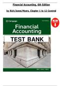 Financial Accounting 6th Edition by Rich&comma; Jones & Myers &ndash; Complete Test Bank &lpar;Chapters 1&ndash;12&rpar;