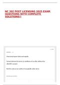 NC 302 POST LICENSING 2025 EXAM QUESTIONS WITH COMPLETE SOLUTIONS&excl;&excl;