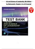 The Art and Science of Leadership 8th Edition by Afsaneh Nahavandi &ndash; Complete Test Bank &lpar;Chapters 1&ndash;10&rpar;
