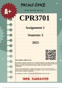 CPR3701 Assignment 1 Semester 2 |CLEAR COMPREHENSIVE ANSWERS| 2025