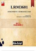 LRM3601 Assignment 2 (COMPLETE ANSWERS) Semester 2 2025