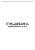 NFPA 211 - JOURNEYMAN EXAM PRACTICE TEST QUESTIONS AND ANSWERS LATEST UPDATE