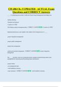 CIS 486 Ch&period; 3 UPDATED   ACTUAL Exam  Questions and CORRECT Answers 