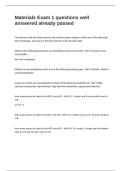 Materials Exam 1 questions well answered already passed