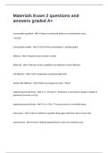 Materials Exam 2 questions and answers graded A&plus;