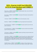 WFG - Perp for LLQP Test UPDATED    ACTUAL Exam Questions and CORRECT  Answers