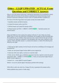 Ethics &ndash; LLQP UPDATED   ACTUAL Exam  Questions and CORRECT Answers