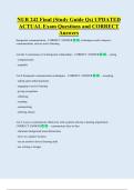 NUR 242 Final &lpar;Study Guide Qs&rpar; UPDATED  ACTUAL Exam Questions and CORRECT  Answers