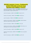 DEOMI Counselor's Course - Fundamentals  of EEO UPDATED  ACTUAL Exam  Questions and CORRECT Answers 