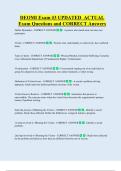 DEOMI Exam &num;3 UPDATED  ACTUAL  Exam Questions and CORRECT Answers 
