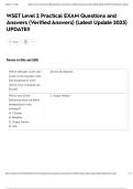 WSET Level 2 Practical EXAM Questions and Answers &lpar;Verified Answers&rpar; &lpar;Latest Update 2025&rpar; UPDATE&excl;&excl;
