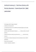 Orofacial Anatomy II &ndash; final Exam Review with Practice Questions &plus; Dental Decks Part I Q&A &lpar;2025&sol;2026
