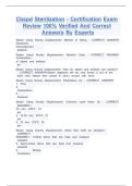 Cbspd Sterilization - Certification Exam  Review 100&percnt; Verified And Correct  Answers By Experts
