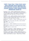 CADC I Exam Prep 1 Study Guide Latest Exam 2025-2026 Actual Questions And Well Elaborated Answers With Rationales &lpar;Verified Answers&rpar; Latest Updated Version 2025&vert;Already Graded A&plus;