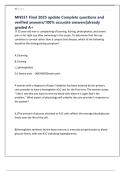 MN551 Final 2025 update Complete questions and verified answers&sol;100&percnt; accurate answers&vert;already graded A&plus;