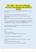 CON 1200V - Final Exam UPDATED   ACTUAL Exam Questions and CORRECT  Answers 