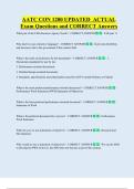 AATC CON 1200 UPDATED  ACTUAL  Exam Questions and CORRECT Answers