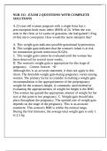NUR 311 - EXAM 2 QUESTIONS WITH COMPLETE SOLUTIONS