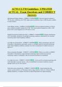 ACNS CLTM Guidelines  UPDATED  ACTUAL  Exam Questions and CORRECT  Answers 