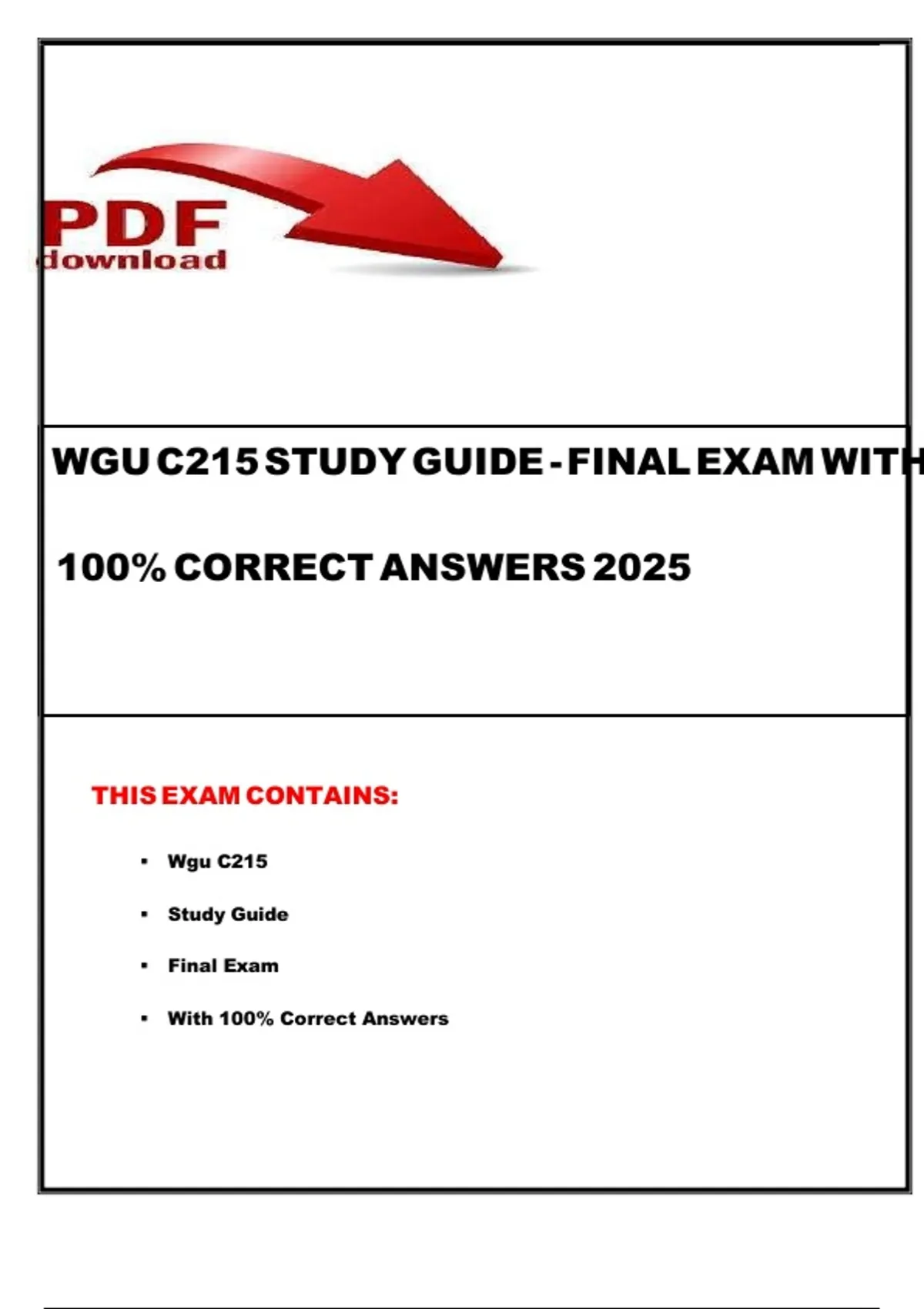 WGU C215 Operations Management – Final Exam Study Guide | 2025 | All ...