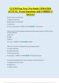 ACNS CLTM   Bundled Exam Questions WITH  CORRECT Answers