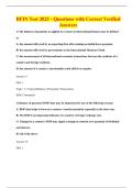 BFIN Test 2025 - Questions with Correct Verified Answers