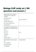 Biology CLEP study set &lpar; 106 questions and answers &rpar;&period;