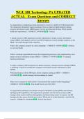 WGU HR Technology PA UPDATED  ACTUAL   Exam Questions and CORRECT  Answers