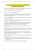 Georgia Real Estate Exam Study Guide &vert;363 Questions and Answers