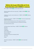 NR324 CJE Exam UPDATED ACTUAL   Exam Questions and CORRECT Answers